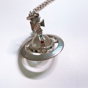 Authentic Vivienne Westwood silver small orb pendant